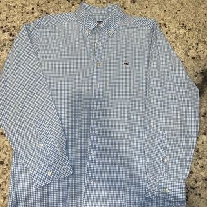 Vineyard Vines Blue Checkered Dress Shirt
